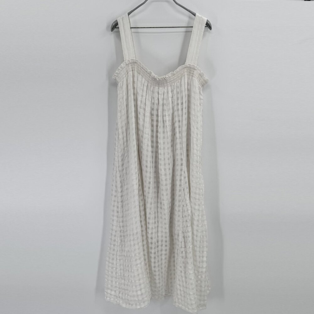 Maison de Papillon Autumn Linen Blend Sleeveless Maxi Dress size L Large Frm RTR